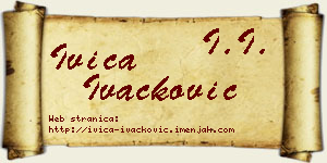 Ivica Ivačković vizit kartica